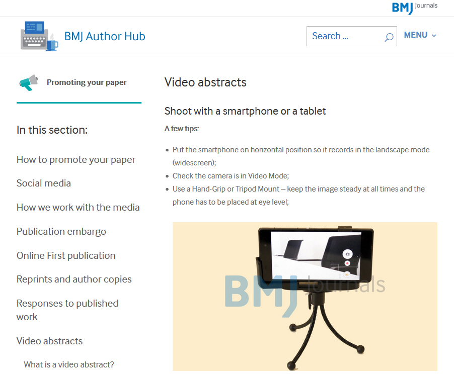 British Medical Journal - Video abstracts