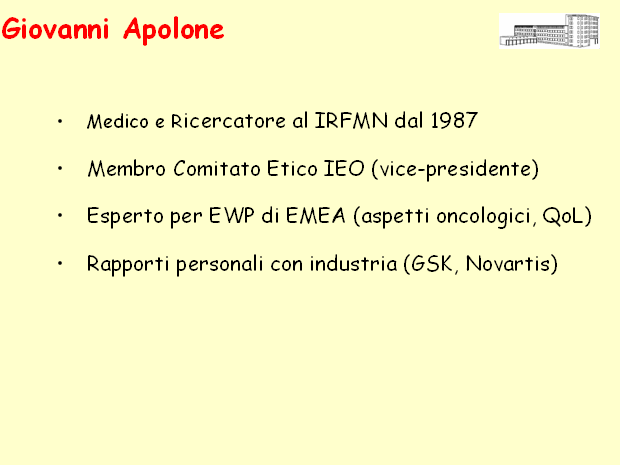presentazione G. Apolone