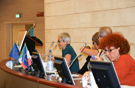 Tavolo del Convegno: Enrica Veronesi, Elisa Piras, Francesco Clementi, Silvia Molinari