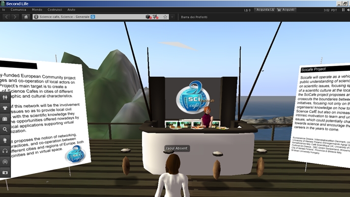 Mondi virtuali: un Caffescienza su Second Life