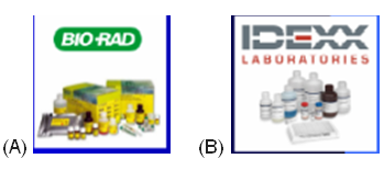Test rapidi usati nella diagnosi della scrapie, in (A) è il Biorad, in (B) si tratta dell’idexx maggiormente usato e consigliato dall’EFSA